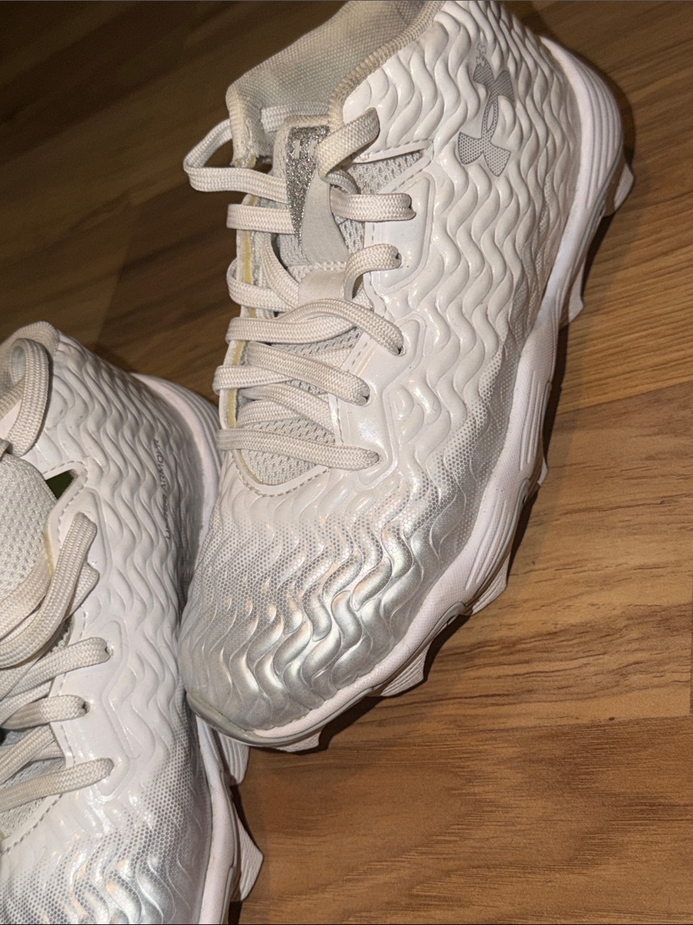 Under Armour Kids White Textured Athletic Sneakers